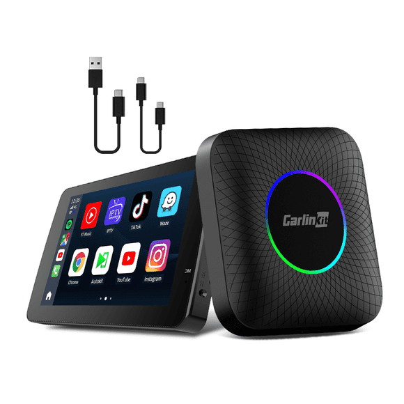 Carlinkit AI Box Android 13 - Wireless CarPlay Adapter, 8GB+128GB, Qualcomm 6225, Supports Android Auto & Google Play, Video Streaming, for Wired CarPlay Cars