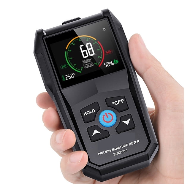 Full Angle Inverted Moisture Detector Wood Moisture Meter Temperature Humidity Detection Home Moisture Detector ,Accurate & Professional