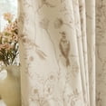 thumbnail image 5 of Vintage Victorian Floral Blackout Curtains 2 Panels Set with Grommet Top, Bird & Leaf Print Room Darkening Blackout Drapes for Bedroom, 5 of 6