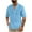 Sky Blue, variant on Men's Cotton Linen Tops Long Sleeve Half Button Up Shirt Lightweight Casual Beach Travel Tees Solid Color Tshirts (3XL, Black)