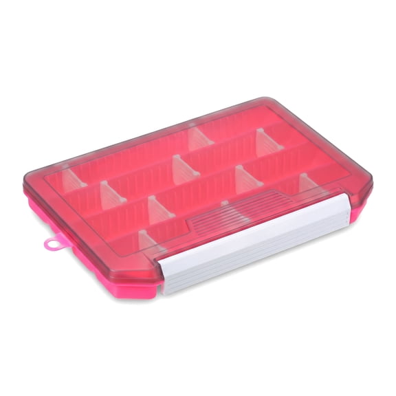 Pink Tackle Box Waterproof Fishing Lure Box Plastic Fish Tackle Accessory Storage Organizer Container Pink