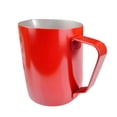 thumbnail image 3 of Jarra de acero inoxidable de 600 ml para espumar leche, café, expreso, latte art, color rojo Rojo 600ml, 3 of 9
