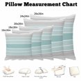 thumbnail image 5 of Throw Pillow Covers, Aqua Ombre Stripes Decorative Throw Pillow Covers 20x20 Inch, Modern Abstract Stripes Aesthetic Square Linen Pillow Cases for Couch/Living Room/Sofa, 5 of 9