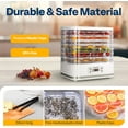 thumbnail image 3 of SPECSTAR Electric 8 Trays Food Dehydrator, 400W Hydrator Machine with 72H Digital Timer and Temperature Control for Fruit Vegetable Meat Jerky Herb Beef Mushroom, White, 3 of 8