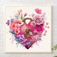 thumbnail image 1 of Cuadros Decorativos Kit de pintura por números DIY Love Lock Hand Oil Art Picture Craft Home Wall Decor Wdftyju  embutido en tela, 1 of 8