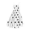 thumbnail image 1 of Dot Dress Vestido largo de cintura alta sin espalda, sin mangas, para mujer, blanco Vogacara AP001541-01B, 1 of 7