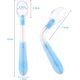 thumbnail image 2 of Cucharas de silicona para bebé, 2 piezas de cuchara de entrenamiento suave para bebé con función flexible, fácil de sostener, perfectas cucharas de aprendizaje de autoalimentación (azul+verde) JM JM, 2 of 5