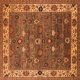 thumbnail image 1 of Ahgly Company Indoor Square Oriental Orange Industrial Area Rugs, 3' Square, 1 of 4