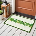 thumbnail image 4 of Entryway Rug 2'x3', Happy St. Patrick's Day Small Rug for Kitchen Bathroom Door Mat Indoor Entrance, Lucky Green Shamrock Grasses Non-Slip Area Rugs Floor Mats Carpet Front Door Rugs, 4 of 8