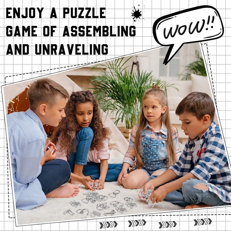 lyanny Ensemble de puzzle en métal | 8 pièces Disentanglemen Iron Link Unlock Interlock Jeu - Jouet de désenchevêtrement de test portable, casse-tête pour les adultes lyanny Ensemble de puzzle en métal | 8 pièces Disentanglemen Iron Link Unlock Interlock Jeu - Jouet de désenchevêtrement de test portable, casse-tête pour les adultes