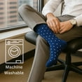 thumbnail image 6 of Alpine Swiss Mens Dress Socks 6 Pair Crew Sock Cotton Dress Socks for Men Solid Ribbed Argyle Pattern Multicolor Fun Designs, 6 of 7