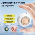 thumbnail image 5 of Portable Silent Mini Bladeless Clip-On Fan, USB Rechargeable, Adjustable 3-Speed Fan for Shirt, Waist, Travel, Outdoor, Office, Travel Accessories, Gift, 5 of 7