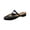 1184#Black, variant on Women's Casual Backless Mules, Solid Color Comfort Flats, Elegant Slip On Shoes for Daily & Office
