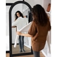 thumbnail image 3 of Antok 71"x32" Arched Full Length Mirror with Stand, Standing Floor Mirror with Solid Wooden Frame Full Body Mirror, Vintage Black, 3 of 7
