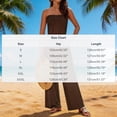 thumbnail image 3 of SBYOJLPB Full Length Pants Jumpsuit for Women's Solid Color Strapless Tube Top Jumpsuit Loose Wide Leg Long Pants for Casual Beach Vacation, 3 of 8