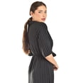 thumbnail image 4 of Vestido camisero con moño Roman Fashion /Juvenil, 4341 (Negro lineas) negro M, 4 of 5