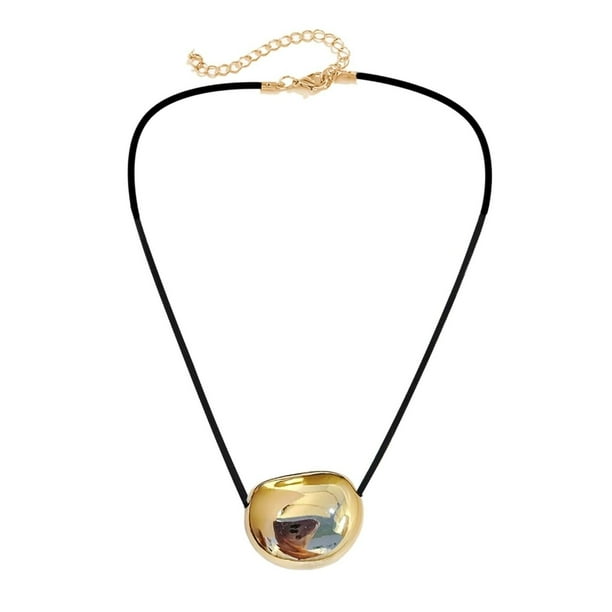 Oval Bead Clavícula Cadena Collar Colgante Geométrico de moda