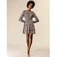 thumbnail image 3 of INSPIRE CHIC Robe à Volants Superposés à Manches Longues à Imprimé Léopard pour Femme, 3 of 6