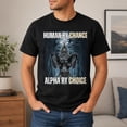 thumbnail image 6 of Human By Chance Alpha By Choice Wolf Graphic T-Shirt, Unisex Classic Fit, 6 of 9