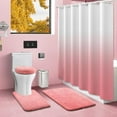 thumbnail image 2 of Bathroom Sets with Shower Curtain and Rugs （Waterproof Shower Curtains Bathroom Rugs Toilet Rug Toilet Lid Cover） Shower Curtain Set for Luxury Bathroom Decor, 2 of 7
