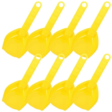 NICEXMAS Beach Digging Tools Sandbox Digger Spade Toys Plastic Yellow 8Pcs 6.7x3x1.4in