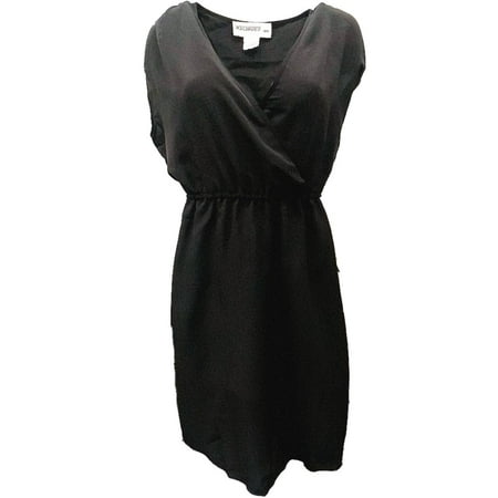 Back Sundress - Kardashian Collection Womens Solid Black Cross Body Sun Dress Summer Sundress 18
