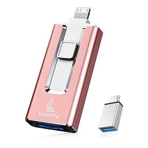 Usb Flash Drive Compatible Iphone 128gb 4 In 1 Memory Stick Looffy Usb 3 0 Type C Thumb Drive For Photo Ios Photostick Mobile External Storage Compatible With Iphone Ipad Otg Android Pc Pink Walmart Com