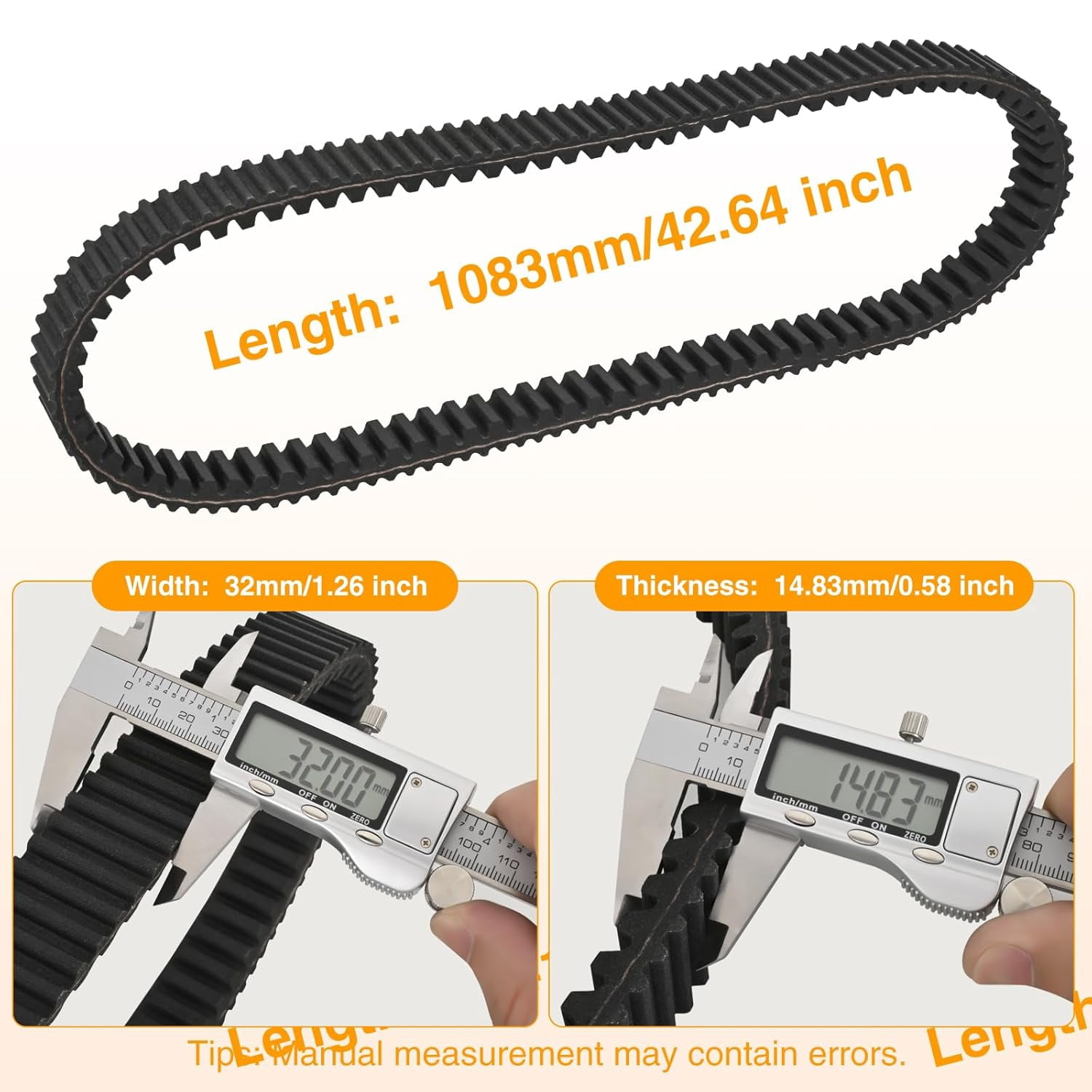 Nilight Drive Belt Replacement for Polaris Ranger Extreme Badass CVT Drive Belt Fit for 2013-2019 Polaris Ranger XP 900 1000, 570, Crew 900 ACE 325 Models and More, EPS, Premium, Deluxe,1 Pack