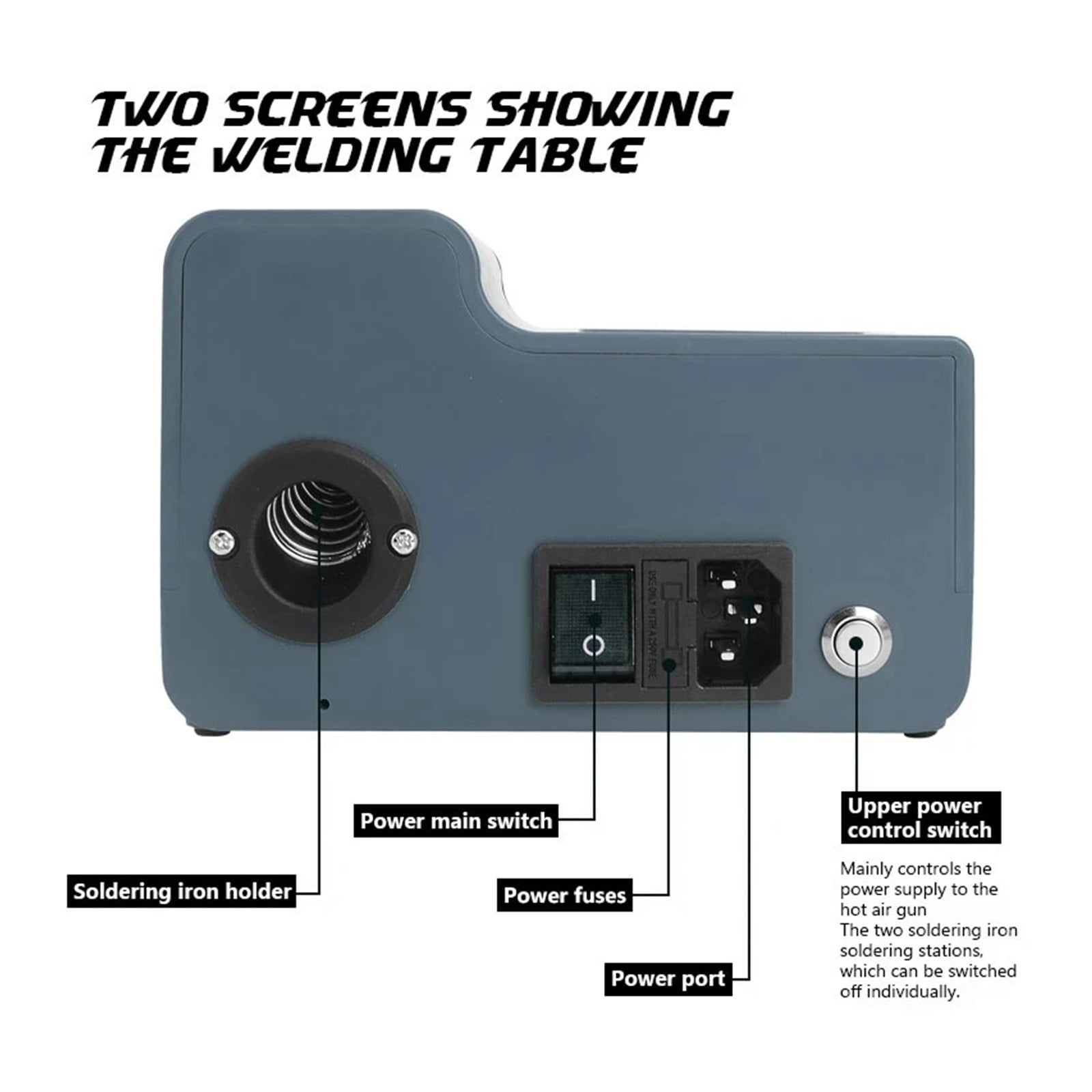 Heat Gun Soldering Station OLED Digital Adjustment Auto Sleep Micro Electronic Cellphone Repair Welding Tools ,Variable Temperature