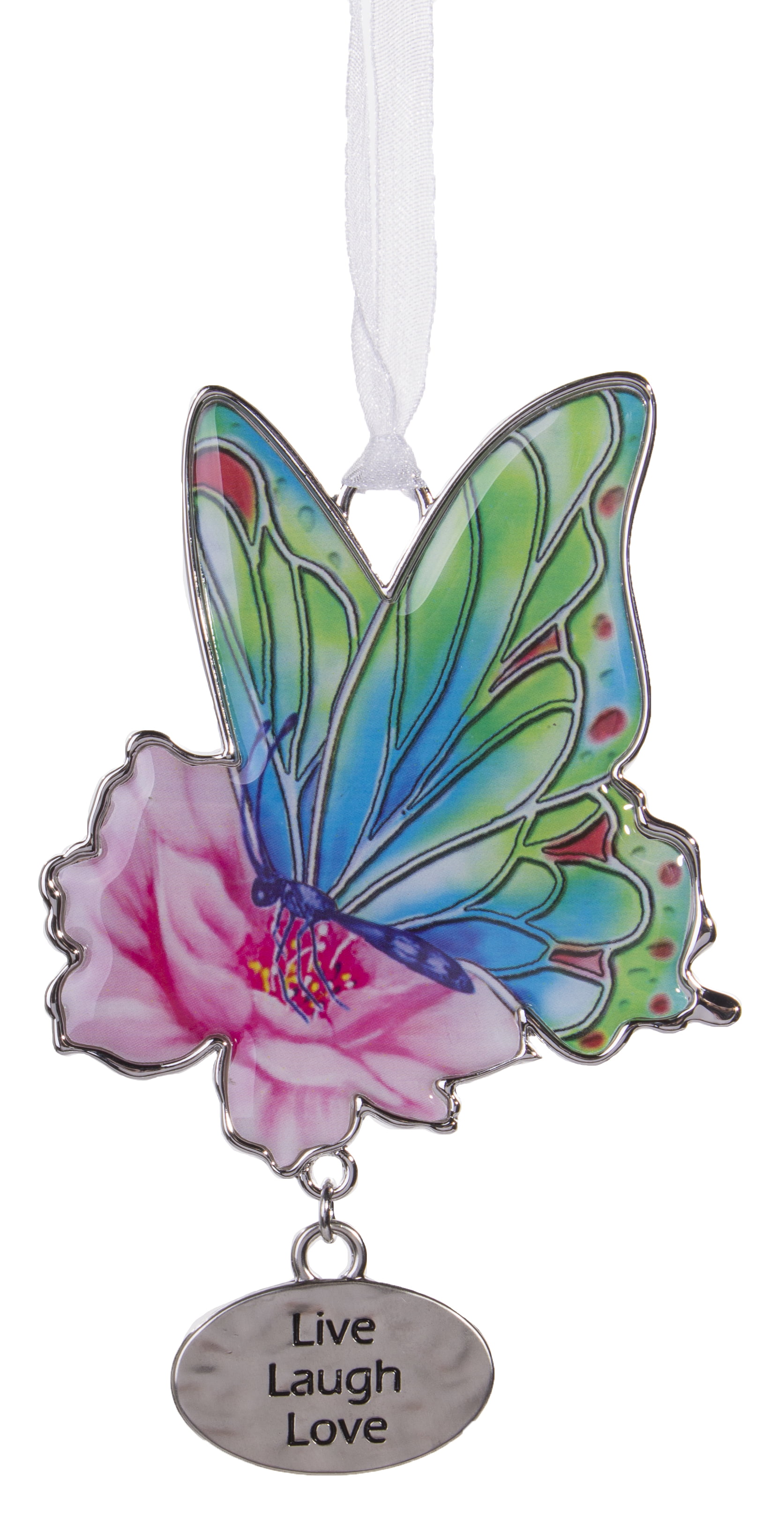 Inspirational Zinc Butterfly Ornament Friends bring joy to every day 