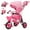 Pink, variant on JMMD Baby Tricycle, 7-in-1 Folding Kids Trike with Adjustable Parent Handle, Safety Harness & Wheel Brakes, Removable Canopy, Storage, Stroller Bike Gift for Toddlers 18 Months - 5 Years, Green