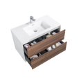 thumbnail image 3 of SERA Fleur Coiffeuse de Salle de Bain Noyer, 3 of 7