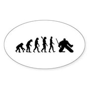 CafePress - Evolution Hockey Goalie - Sticker (Oval)