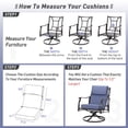 thumbnail image 5 of Aoodor 4-Piece Outdoor Chair Cushions 45 x 22 x 4 Inch Patio Furniture Seat Cushion - Dark Blue, 5 of 10