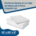 thumbnail image 3 of Tapa de Polipropileno Rectangular Caledonia para Caja de Pizza 18 x 26 x 6 Blanco, 3 of 6