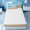 thumbnail image 4 of Erosebridal Hawaiian Beach Zipper Twin Comforter Sets with Fitted Sheet and 2 Pillowcases, Summer Zipper Bedding Set, 4 of 7