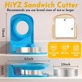 thumbnail image 3 of SH Sandwich Cutter and Sealer - Stainless Steel Decruster Sandwich Maker - Peanut Butter and Jelly Crustless Sandwich Bread Pancake Maker Cookie Cutter for Kids Children Boys Girls-with Sticky Note, 3 of 11