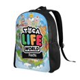 thumbnail image 2 of Toca Life Boca Game Backpack Lightweight Unisex Basic Daypack Bookbag Laptop Satchel Rucksack For Travel School Office, 2 of 2