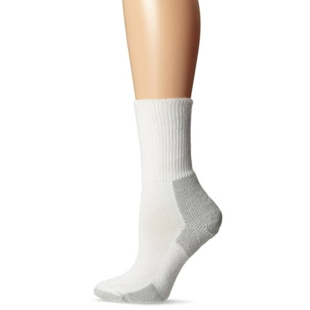 s Unisex Thick Padded Running Socks, Crew, White/Platnium, Medium (Women's Shoe Size 6.5-10, Men's Shoe Size 5.5 - 8.5), The ORIGINAL padded high.., By (Best Padded Running Shoes)