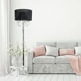 thumbnail image 6 of Elegant Designs Trendy Romantic Sheer Shade Floor Lamp with Hanging Crystals, 6 of 7