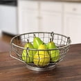 thumbnail image 4 of Spectrum Diversified 39444 11 x 6 in. Metal & Wood Heritage Fruit Bowl, 4 of 4