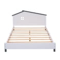 thumbnail image 3 of ARCTICSCORPION Wood Full Size Low Platform Bed Frame with House-shaped Headboard, 82.4"L X 57.1"W X 38.3"H 300 lbs Load Easy Assembly, White, 3 of 9