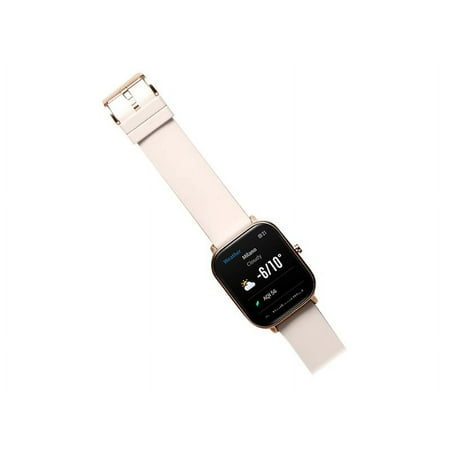 Amazfit - GTS Smartwatch 42mm Aluminum - Desert Gold With Silicone Band