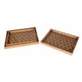 thumbnail image 2 of 3 Pc Wooden Tray Set, 2 of 2