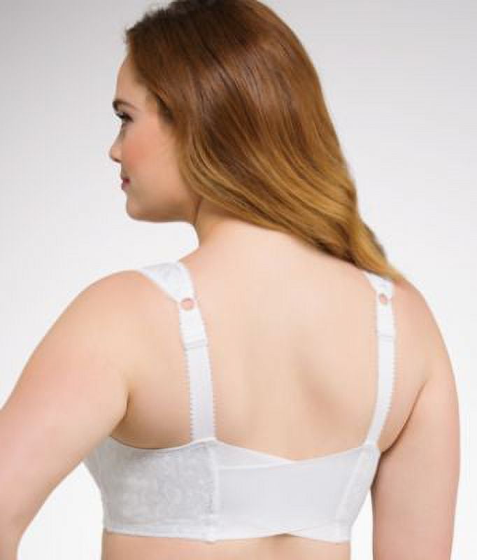 Playtex 18 Hour Supportive Flexible Back Front-Close Wireless Bra White 48B  Women's 