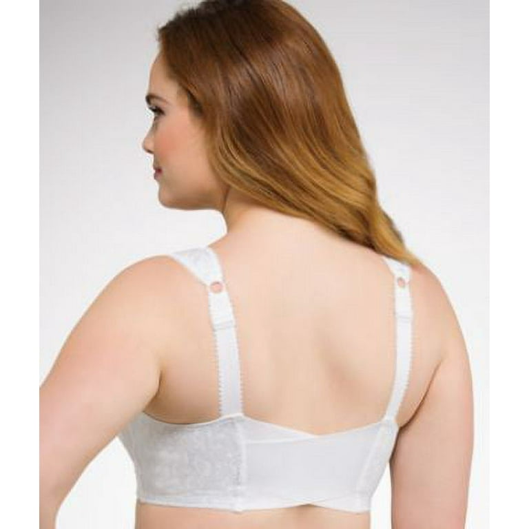 Playtex 18 Hour Supportive Flexible Back Front-Close Wireless Bra White 42B  Women's