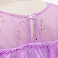 thumbnail image 6 of IBTOM CASTLE Girls Elsa Clothes Frozen Princess Fluffy Tulle Party Dress with Cape Christmas Halloween Carnival Cosplay Fancy Dress for Child 4-5 Years Purple, 6 of 8