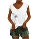 thumbnail image 1 of Moda Mujer Causal Cuello en V Impresión Blusa sólida Camiseta sin mangas Tops de verano Fridja  gh6377, 1 of 3