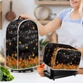 thumbnail image 2 of Renewold Toaster Cover 4 Slice and Blender Cover for Kitchen Notes Fall Maple Leaves Stand Mixer and Wide Slot Toaster Oven Cover Happy Thanksgiving Appliance Anti Dirty Cover, 2 of 6