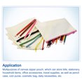 thumbnail image 5 of Unique Bargains Blank DIY Craft Bags Make Up Pocket Canvas Zipper Pouch, Black 4 Pack, 5 of 5